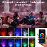 Anaway Shopping Galaksi Projektör Gece Lambası, Yıldızlı Gece Lambası, Okyanus Dalgası Dönen Su Dalgası Bluetooth Zamanlayıcı Uzaktan Kumandalı Müzik Çalar, LED Işık Lambası, Gece Lambası Çocuklar/Yetişkinler Odası Dekorasyonu