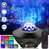 Anaway Shopping Galaksi Projektör Gece Lambası, Yıldızlı Gece Lambası, Okyanus Dalgası Dönen Su Dalgası Bluetooth Zamanlayıcı Uzaktan Kumandalı Müzik Çalar, LED Işık Lambası, Gece Lambası Çocuklar/Yetişkinler Odası Dekorasyonu