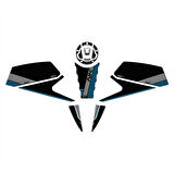 GP Kompozit CF Moto 450 NK 2024 Uyumlu Tank Pad Mavi
