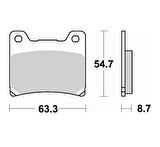 Yamaha Tdm 850 Arka Fren Balatası Braking 661Sm1 Yarı Metalik Balata