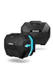 Shad Motosiklet Çanta - Topcase - Shad Sh38X Yan Çanta Seti Expandable Genişleyebilir Carbon 38Lt