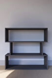 Lexa Çok Amaçlı Modern Kitaplık ve Raflı Kitaplık - 3 Raflı 3 Katlı 88 cm