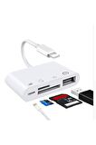 LİGHTNİNG 4 İN 1 IPHONE, İPAD  TO TF,SD CARD USB, LİGHTNİNG İOS13 VE ÜZERİ