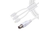 Pmr 3 in 1 Type c-Lightning- Micro usb to Type B Printer Kablosu