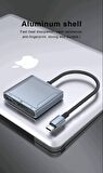 Type C to 8K 60Hz 4K-120 Hz Display Port- Usb 3.0 - Usb C Dişi 100W Çevirici