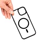 iPhone 15 Plus Telefon Kılıfı MagSafe Bold Siyah