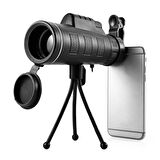 Monoküler Teleskop HD Dürbün BAK4 40x60 Tripod Telefon Klip