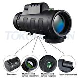 Monoküler Teleskop HD Dürbün BAK4 40x60 Tripod Telefon Klip