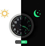 DailyTech Aydınlık Araç Araba Tekne Bisiklet İçin Mini Kuvars Saat - DailyTech - BEYAZ