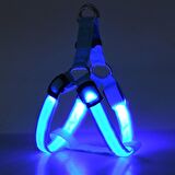 DailyTech Ayarlanabilir LED Işıklı Pet Köpek Göğüs Tasması Kemeri