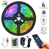 DailyTech 5m Su Geçirmez LED şerit Bluetooth RGB Kumandalı