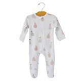 Mama Yoyo Organik İnterlok Tulum Armut Desenli 3-6 Ay
