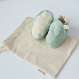 Kadife Patik - Mint  - Kaydırmaz Taban 