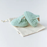 Kadife Patik - Mint  - Kaydırmaz Taban 