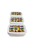 Gıda Saklama Kabı Erzak Saklama Kabı Meyve Sebze Et Balıkları Taze Ve Kuru Tutmak 850ml X 3'lü Set