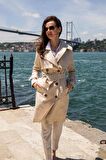Pastelastore %100 Pamuk Gabardin Midi (95cm) Astarlı Kemerli Kadın Trençkot 1113