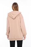 Pastelastore Pamuklu Kapüşonlu 2 İplik Baharlık Oversize Sweatshirt