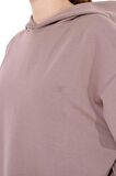 Pastelastore Pamuklu Kapüşonlu 2 İplik Baharlık Oversize Sweatshirt