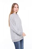 Pastelastore Çizgili Triko Oversize Sweatshirt