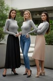 3’lü Parmak Geçmeli Kadın Body Seti