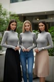 3’lü Parmak Geçmeli Kadın Body Seti