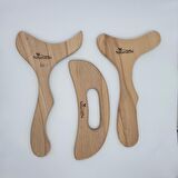 Ahşap Graston Madero Terapi ve Selülit 3'lü Masaj Aleti Model 2