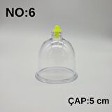 Hacamat & Masaj Kupası No:6 Silikon Tıpalı 100 adet