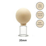 Mika Silikon Vakumlu Yüz ve Boyun İçin Masaj Kupası No:3 Bej Renk