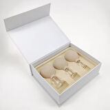 Mika Silikon Vakumlu Yüz Masaj Kupası 3'lü Set Bej Renk