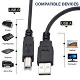 USB Girişli Yazıcı Printer 5 mt Ara Bağlantı Kablosu 