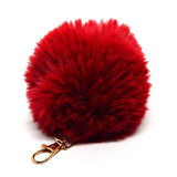 Bordo Renk Peluş Anahtarlık