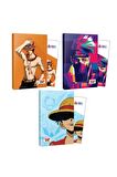 Üçlü Ace-naruto-lufy Defter Ve Ayraç