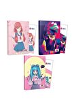 Üçlü Flying Kisses-naruto-catgirl Defter Ve Ayraç
