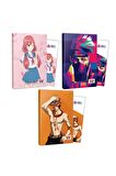 Üçlü Flying Kisses-naruto-ace Defter Ve Ayraç