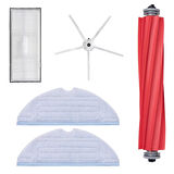 Roborock S7 Sonic Mopping Uyumlu 5 Parça Yedek Filtre Fırça Seti Beyaz