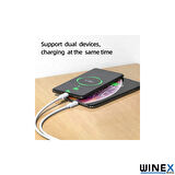 Winex 2in1 5A 120W Type-C to Type-C ve Lightning Hızlı Data ve Şarj Kablosu 120cm SX31C 