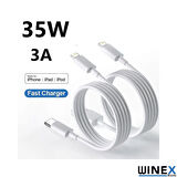 Winex 5 Adet 3A 35W Type-C to Lightning Hızlı Data ve Şarj Kablosu 1m Beyaz