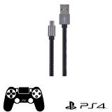 Philips Playstation 4 İle Uyumlu Joystick Şarj Kablosu 3A 60W UsbA to Micro Deri Kaplama Hızlı Şarj Kablosu DLC2518B/97