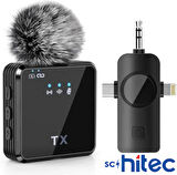 ScHitec 3in1 Type-C Lightning 3.5mm Çıkışlı İkili Kablosuz HD Wireless Yaka Mikrofonu F11-2