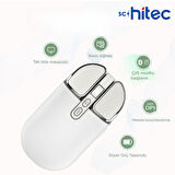 Schitec M203 Çift Modlu Taşınabilir Optik Kablosuz 2.4GHz ve Bluetooth Bağlantılı Süper Sessiz Mouse Beyaz