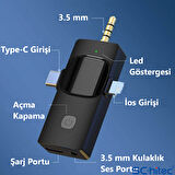 ScHitec 3in1 Type-C Lightning 3.5mm Çıkışlı İkili Kablosuz HD Wireless Yaka Mikrofonu K3519