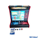 ScHitec 4KHD 3D Pandora 9800 Arcade Oyunlu Taşınabilir Pandora Masaüstü Kabinli 17inç Atari Makinası 