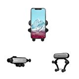 BUFFER® 4 Nokta Destekli Tasarımlı Araç İçi Gümüş Telefon Tutucu