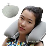 BUFFER® Seyahat Şişme Yastık Boyun Tipi Destekli Ortopedik Uyku Yastığı Ergonomik Yolculuk Araç içi