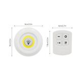 BUFFER® 3'lü Uzaktan Kumandalı Pilli Yapışkanlı Kablosuz Led Spot Lambalar