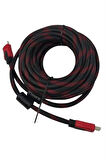 BUFFER® HDMI Kablosu HDTV Bilgisayar Uydu Görüntü Ses Full HD Sargılı Görüntü Aktarma Kablosu