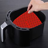  BUFFER® 150 Adet Kare Model Pişirme Kağıdı Ve Silikon Airfryer Matı 21,5 cm 