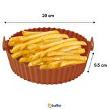 BUFFER® 50 Adet Pişirme Kağıdı Düz Kare Model Ve Silikon Pişirme Matı 20 cm 