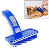 BUFFER® Tüy Açıcı Kedi Köpek Metal Dişli Evcil Hayvan Bakım Fırçası+ Kendini Temizleyen Bakım Tarağı