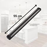  BUFFER® 360 Derece Dönebilen Mekanizmalı Yuvarlak Tepsi Organizer + Manyetik Bıçak Askısı 55Cm